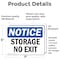 Signmission Storage No Exit, 7 in W x Rectangle, Vinyl Decal OS-2PACK-NS-D-57-L-16622 - alternate 2